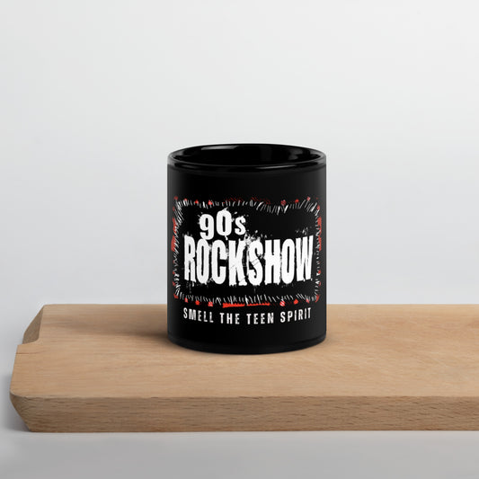 90s Rockshow Black Glossy Mug