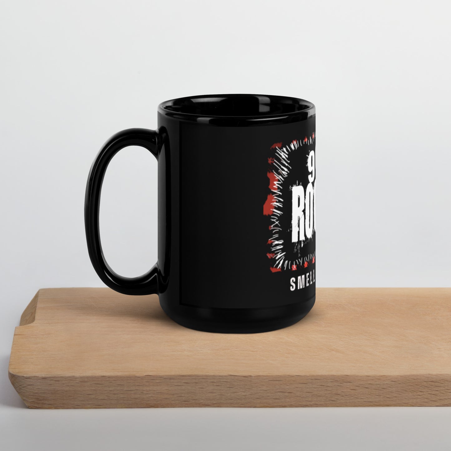 90s Rockshow Black Glossy Mug